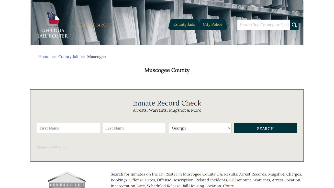 Muscogee County | Georgia Jail Inmate Search